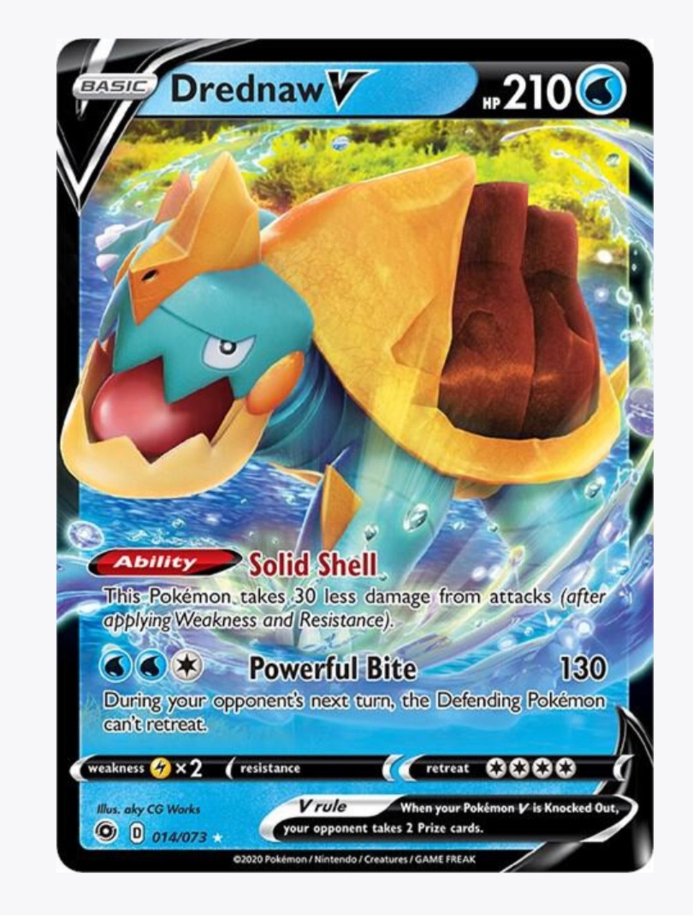 Drednaw V Champion's Path Pokemon Trading Card